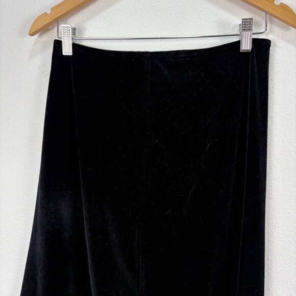 VTG Scott McClintock Black Velvet Midi/Maxi Skirt Sz 8 Old Money Romantic Luxury - Picture 4 of 9